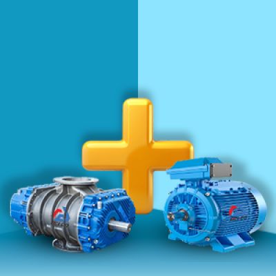 پکیج صنعتی روتس بلوئر و الکتروموتور